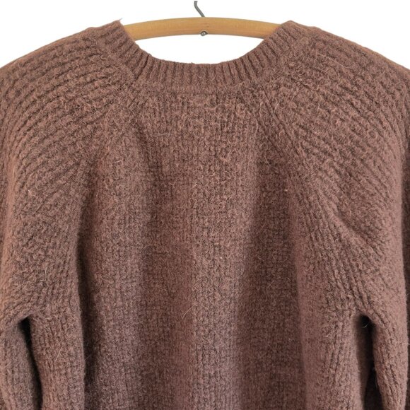 Athleta Womens Layover Crew Sweater Brown Merino Wool Blend Size Medium - Picture 10 of 15